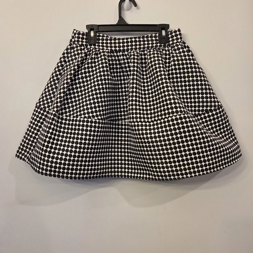 Express Polka Dot Mini Circle Skirt With Pockets Size 2 26" Waist - Picture 2 of 7